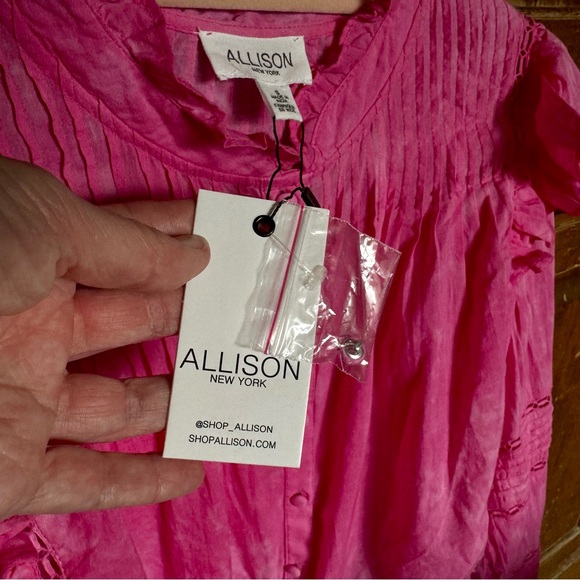 ALLISON NEW YORK | sara blouse | raspberry | size small - Picture 7 of 8